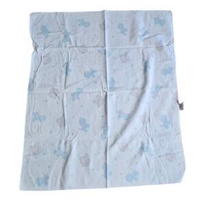 Vintage 1990s Baby Swaddle Blanket 100% Cotton Gender Neutral Animals